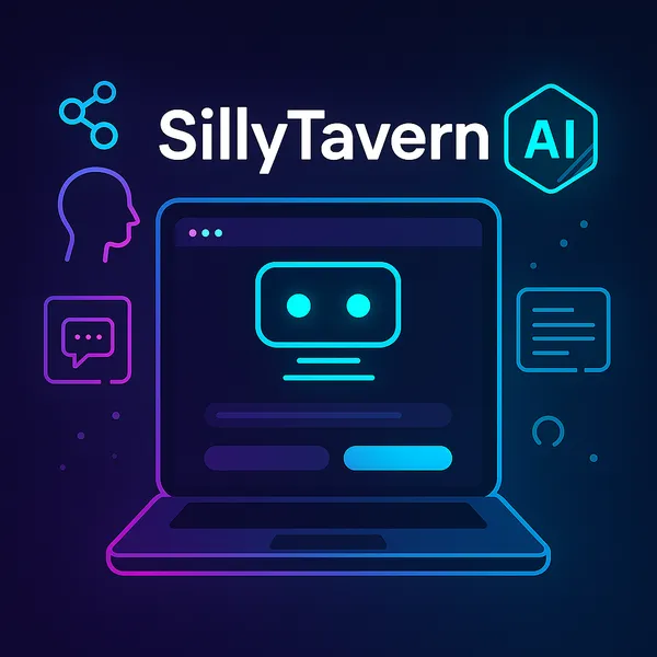 SillyTavern geleceğini gösteren dijital görsel