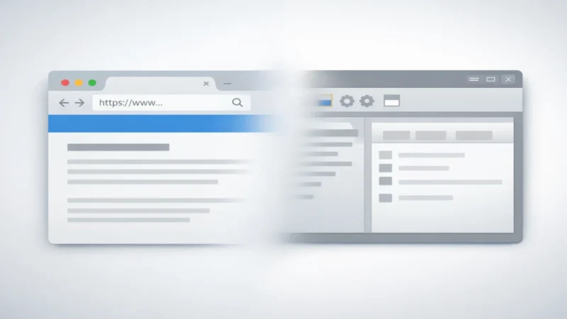 Web arayüzü ve masaüstü uygulama farkı